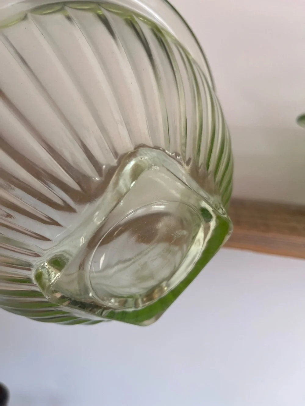Hazel Atlas Uranium Vaseline Glass Mixing Bowls set two